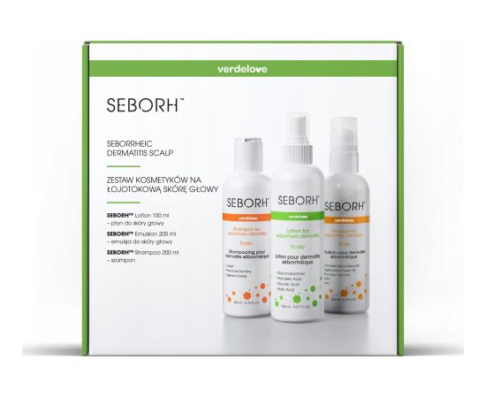 SEBORH_SET Zestaw na łojotokowe zapalenie skóry szampon 200ml + emulsja 200ml + płyn do skóry głowy 150ml