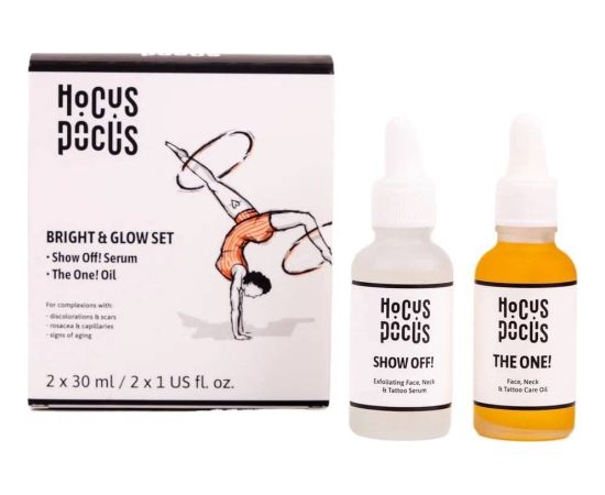 HOCUS POCUS_SET Bright&Glow Show Off! serum do twarzy 30ml + The One! olejek pielęgnujący 30ml