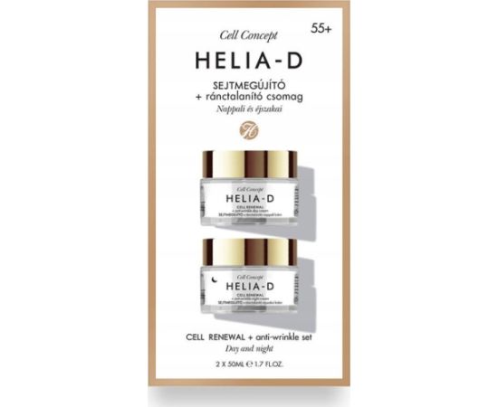 HELIA-D_SET Cell Concept Renewal + Anti-Wrinkle 25+ przeciwzmarszczkowy krem na dzień + krem na noc 2×50 ml