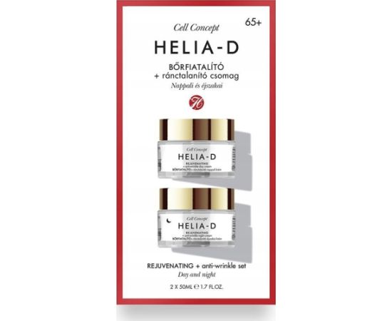 HELIA-D_SET Cell Concept Rejuvenating + Anti-Wrinkle 65+ przeciwzmarszczowy krem na dzień + krem na noc 2×50 ml