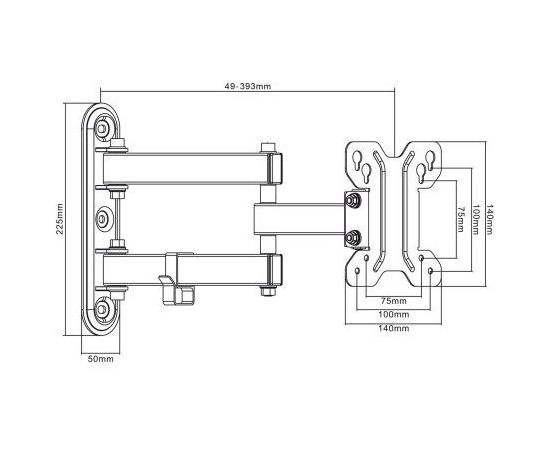 Maclean MC-740 TV mount 13-23" Maclean MC-740 30kg, max vesa 100x100