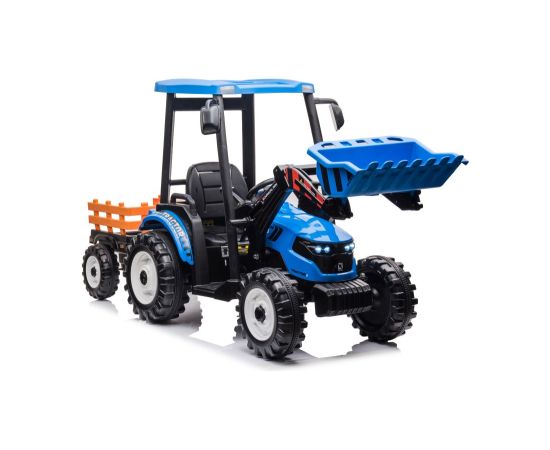 Lean Cars Battery-operated tractor with trailer Hercules Blue 24V