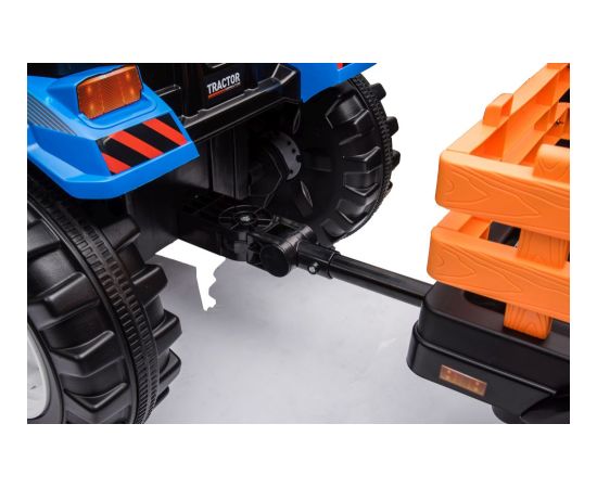 Lean Cars Battery-operated tractor with trailer Hercules Blue 24V