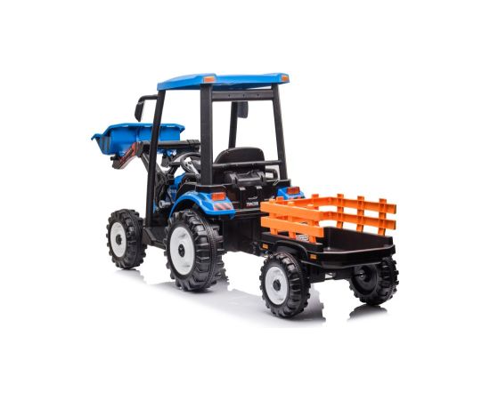 Lean Cars Battery-operated tractor with trailer Hercules Blue 24V