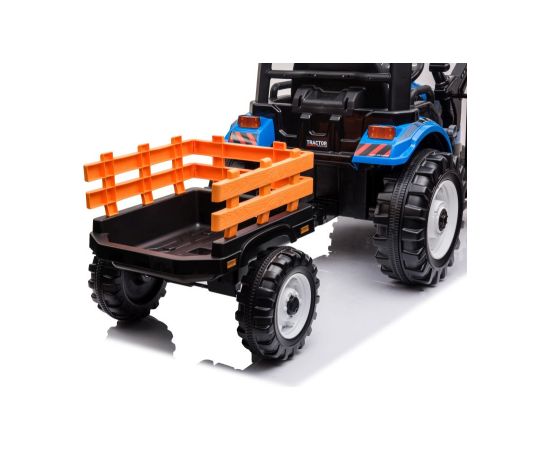 Lean Cars Battery-operated tractor with trailer Hercules Blue 24V