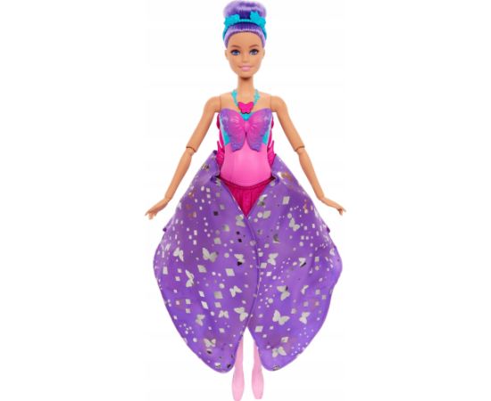 Lalka Barbie Mattel Barbie Motylkowa baletnica Lalka 2w1 z rozkładanymi skrzydełkami (HXJ10)