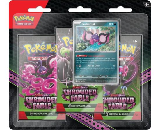 Pokemon Pokémon TCG: Scarlet & Violet - Shrouded Fable - 3-Pack Blister - Pecharunt