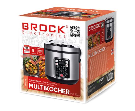 Brock Мультиварка, 900Вт, 220В ~50Гц, 5л.