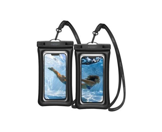 Spigen   Spigen Waterproof Case A610 Universal 2szt Czarny/Black AMP04527