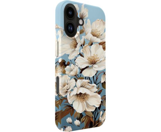 Evelatus Apple  iPhone 16 Slim Shell with Magsafe customized print design Flower Blue