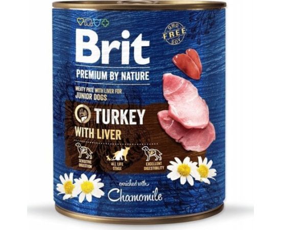 Brit BRIT Premium by Nature Junior Turkey with liver - Wet dog food - 800 g