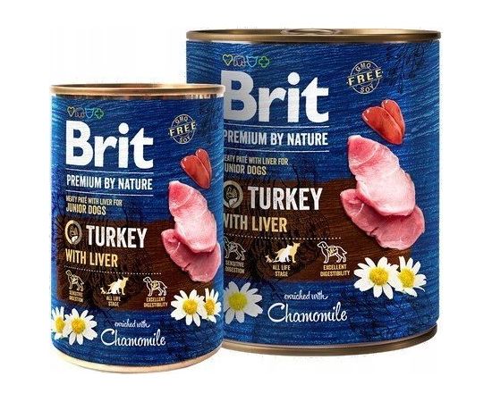 Brit BRIT Premium by Nature Junior Turkey with liver - Wet dog food - 800 g