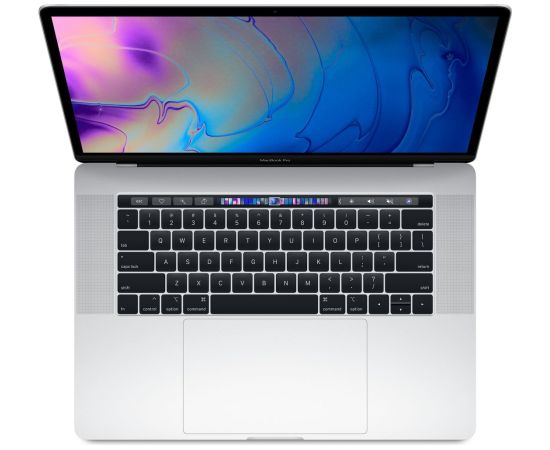 Apple MacBook Pro 2018 Retina 15" 4xUSB-C - Core i7 2.2GHz / 16GB / 256GB SSD - Silver (Atjaunināts, stāvoklis Ļoti labi)