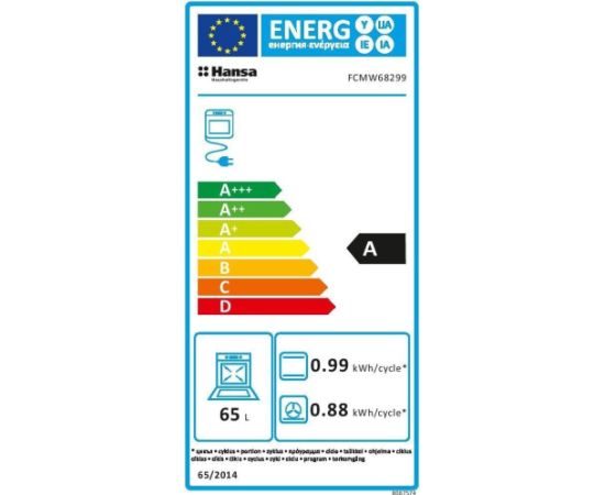 Hansa FCMW68299 Gāzes plīts 60cm