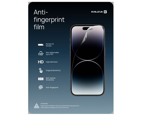 Evelatus Universal  Premium HD Strong Anti-fingerprint film hydrogel screen protector Clear