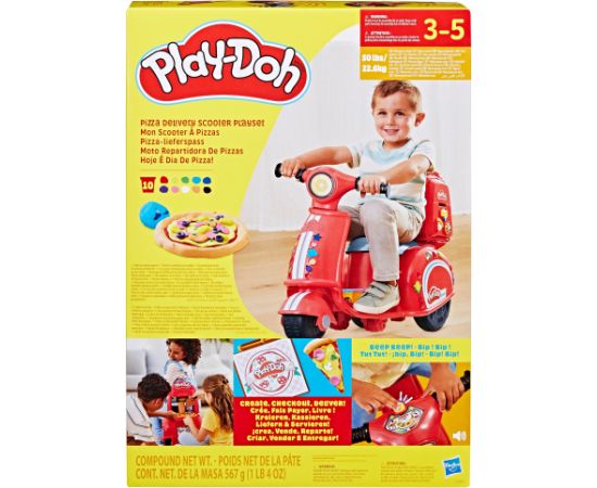 PLAY-DOH Rotaļu komplekts Picu piegādes motorolleris, 49 cm