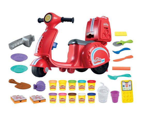 PLAY-DOH Rotaļu komplekts Picu piegādes motorolleris, 49 cm