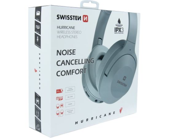 Swissten Hurricane Stereo Bluetooth Наушники с функциями FM / AUX / MicroSD