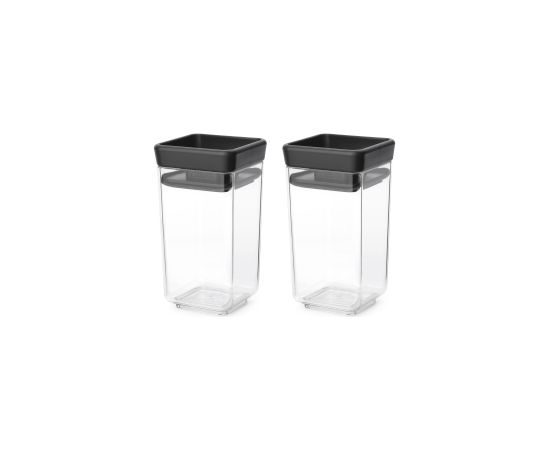 BRABANTIA uzglabāšanas kārbu komplekts, 2 gab., Dark Grey - 101137