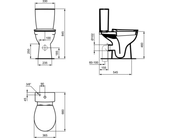 Ideal Standard sēdriņķis klozetpodam Eurovit+ - gab.