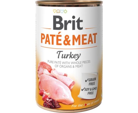 BRIT Paté & Meat with Turkey - wet dog food - 400g