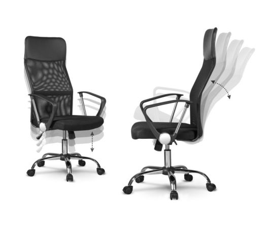 Top E Shop Topeshop KRZESŁO NEMO CZARNE office/computer chair Padded seat Mesh backrest