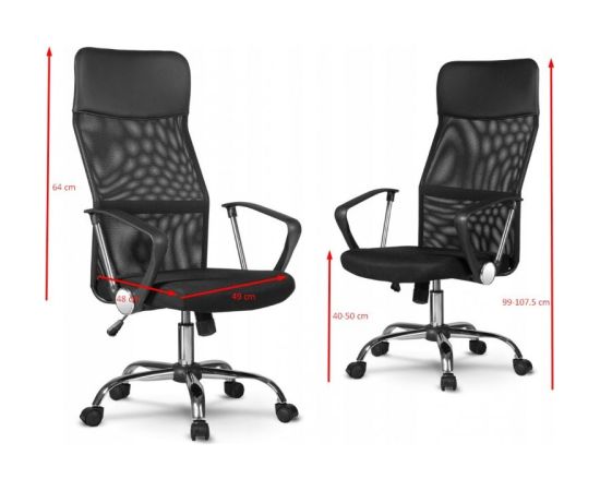 Top E Shop Topeshop KRZESŁO NEMO CZARNE office/computer chair Padded seat Mesh backrest