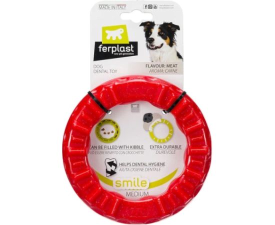 FERPLAST Smile ring M red - Dog toy