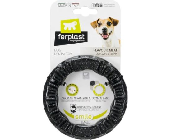 FERPLAST Smile ring S black - Dog toy