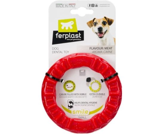 FERPLAST Smile ring S red - Dog toy