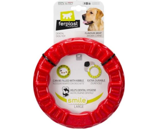 FERPLAST Smile ring L red - Dog toy