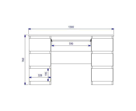 Top E Shop Topeshop KUBA SONOMA computer desk Oak colour