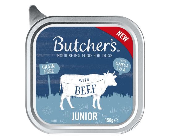 BUTCHER'S Original Junior Mega pack mix Pate - wet dog food - 4 x 150g