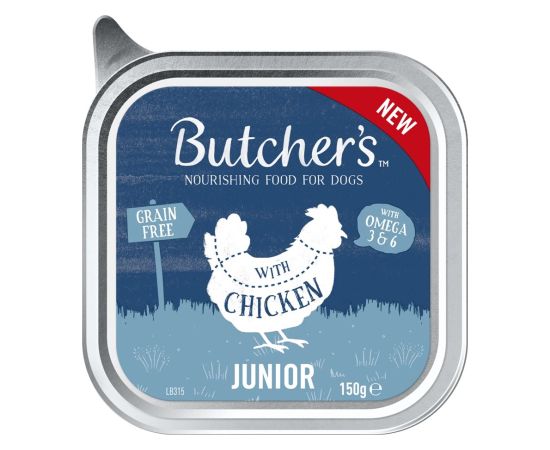 BUTCHER'S Original Junior Mega pack mix Pate - wet dog food - 4 x 150g