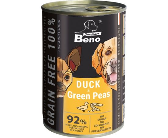 Certech SUPER BENO Duck with green peas - wet dog food - 415g