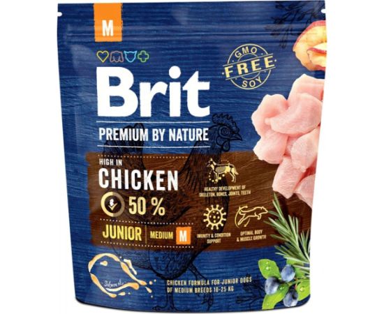 BRIT Premium by Nature Junior M Chicken - dry dog food - 1 kg