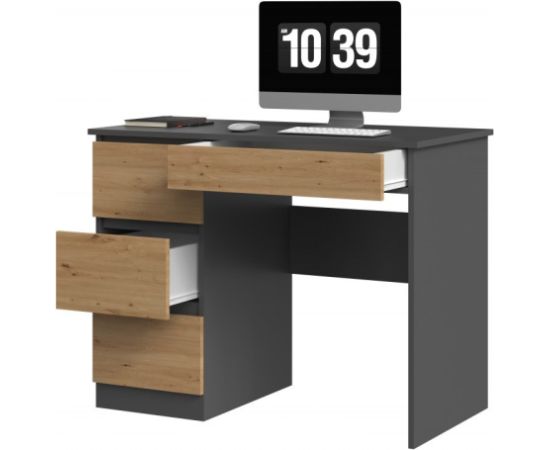 Top E Shop Desk MIJAS LEFT 98x51x76 cm Anthracite/Artisan