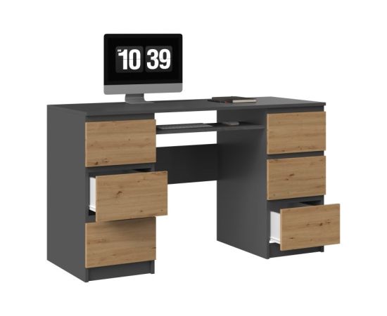 Top E Shop KUBA desk 130x51x76 cm anthracite/artisan