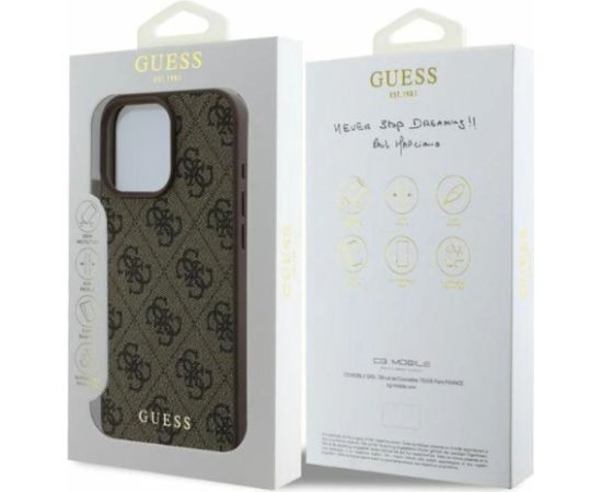 Guess GUHCP16LG4GFBR Чехол для Apple iPhone 16 Pro