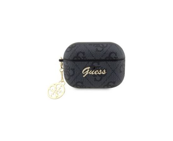 Guess -  Guess 4G Script PC/PU Charm Case for AirPods Pro 2 Black