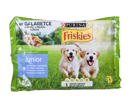 Purina FRISKIES Junior Chicken with Peas - wet dog food - 4x100g