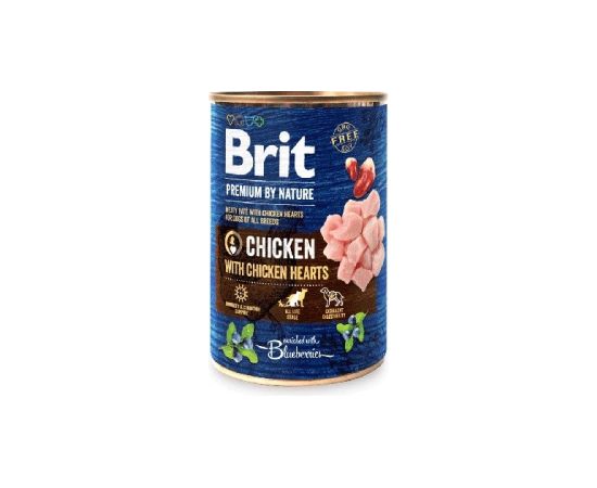 BRIT Premium By Nature Chicken and Hearts - wet dog food - 400 g