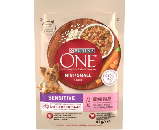 PURINA One Mini/Small Sensitive Salmon with rice - Wet dog food - 85 g