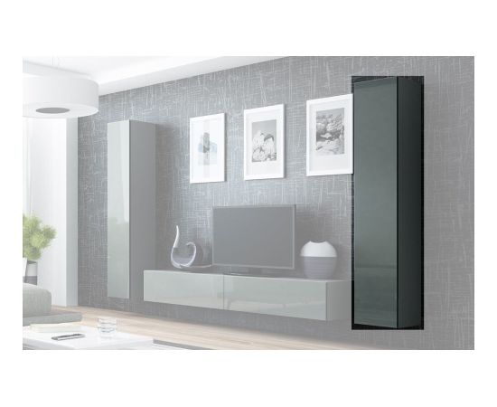 Cama Meble Cama Full cabinet VIGO '180' 180/40/30 grey/grey gloss