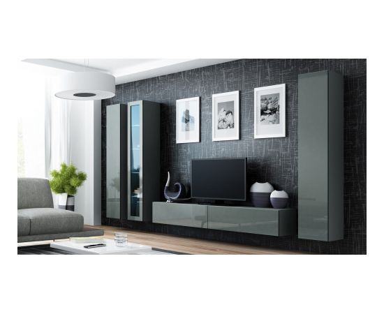 Cama Meble Cama Full cabinet VIGO '180' 180/40/30 grey/grey gloss