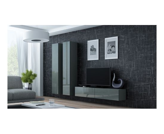 Cama Meble Cama Full cabinet VIGO '180' 180/40/30 grey/grey gloss