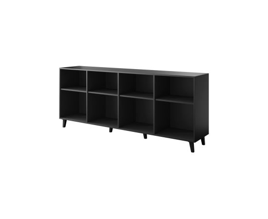 Cama Meble FARO chest of drawers 200x42x82 matte black + oak craft