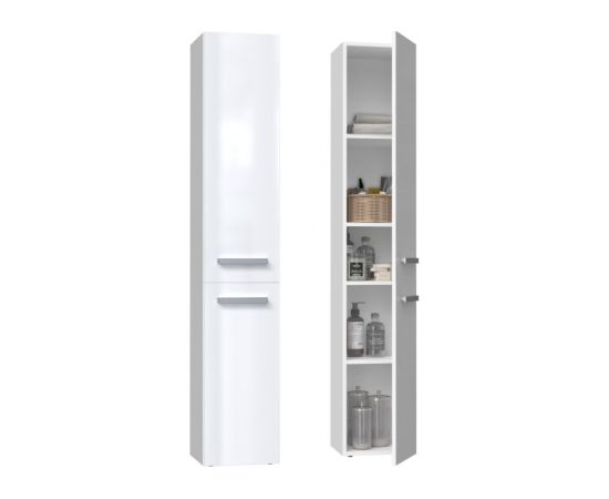 Top E Shop Bathroom cabinet NEL II 31x30x174 cm, white, glossy