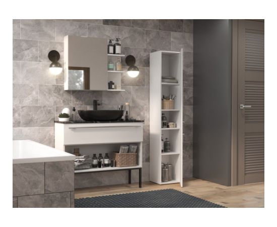 Top E Shop Bathroom cabinet NEL II 31x30x174 cm, white, glossy