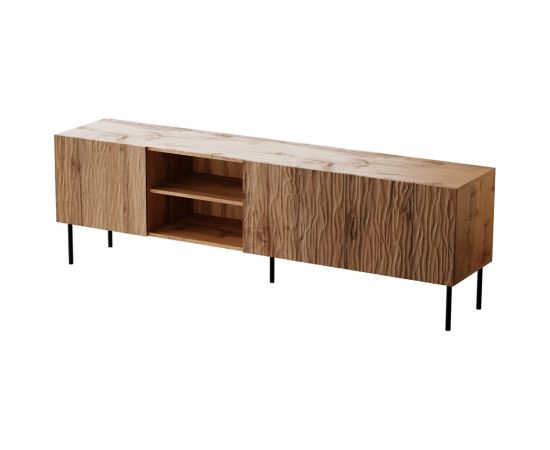 Cama Meble RTV JUNGLE cabinet 190x40.5x59.5 oak wotan + black legs